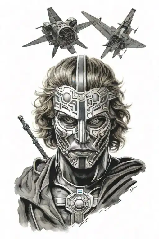 Star Wars. anakin skywalker darth vader tattoo design idea