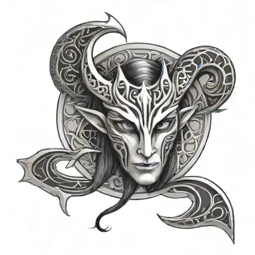 hearthline whit the name loki  tattoo design idea