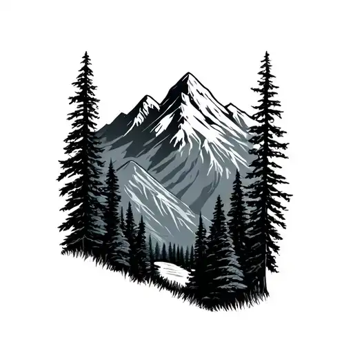 Blue Ridge Mountain tattoo design idea