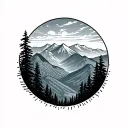 Blue Ridge Mountain tattoo design idea