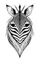 zebra heart shaped tattoo tattoo design idea