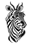 zebra heart shaped tattoo tattoo design idea