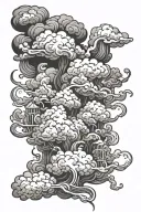 unforgettable smoke rising tattoo design idea