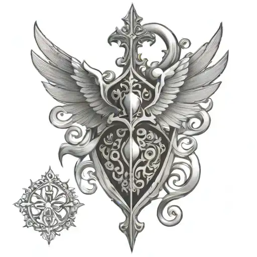 religious chest tattoo tattoo design idea