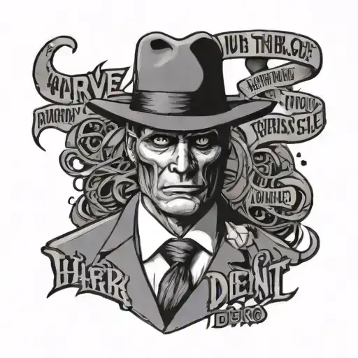 harvey dent quote "you either die a hero or live long enough to see yourself become the villain  tattoo design idea