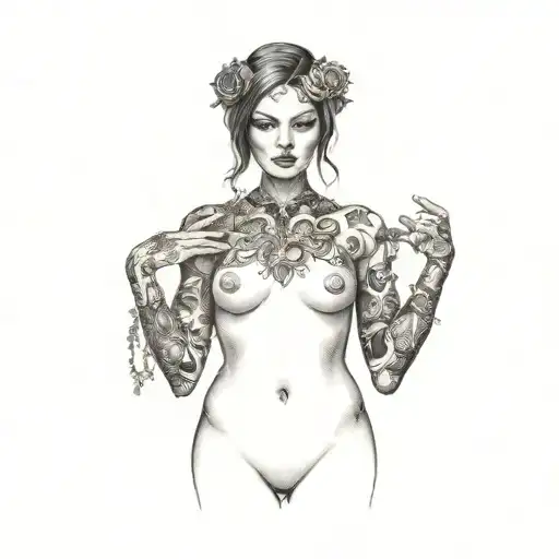petite,naughty,nude,sexy,full body,gothic,anatomically correct,realism tattoo design idea
