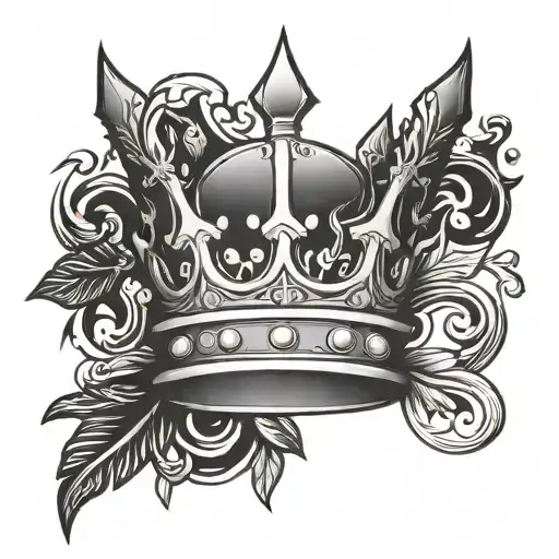 king crown tattoo design idea