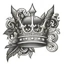 king crown tattoo design idea