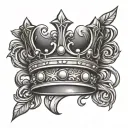 king crown tattoo design idea