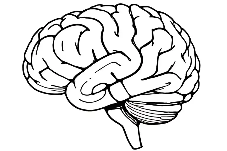 adhd brain tattoo design idea