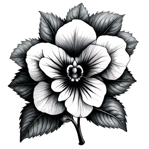 African Violet tattoo design idea