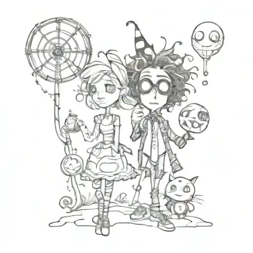 Tim Burton movies tattoo design idea