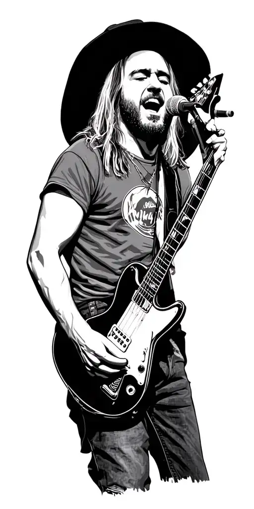 a rock concert with my favourite Australian band playing- gyroscope. With Fred Durst, Tom Morello, Kurt Cobain watching. tattoo design idea