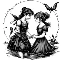 Peter Pan and Wendy tattoo design idea