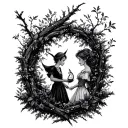 Peter Pan and Wendy tattoo design idea