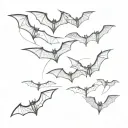 bats flying across tattoo design idea