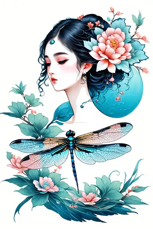 damselfly tattoo design idea