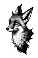Fox eyes tattoo design idea