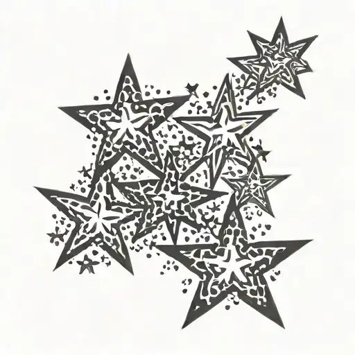 tiny 3 star cluster tattoo design idea