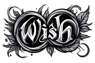 Wish tattoo design idea