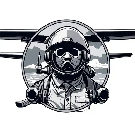 aviation engineer tattoo design idea