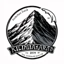 outline of kilimanjaro, coordinates and date (2019) tattoo design idea