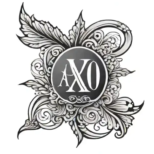 Greek Word "AXIOS" tattoo design idea