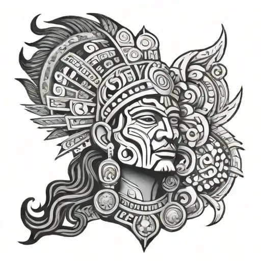 sol inca god inti tattoo design idea