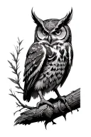 Owl viking tattoo design idea