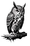Owl viking tattoo design idea