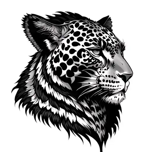 Mayan warrior wearing jaguar fur tattoo design idea