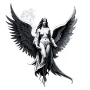 Archangel Raphael angel's wings tattoo design idea