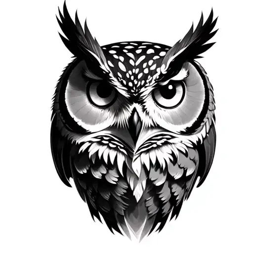 Owl eyes tattoo design idea