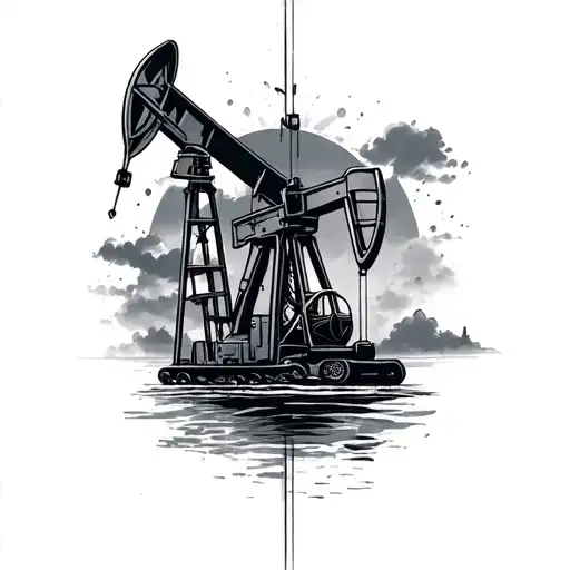 Oilfield tattoo design idea
