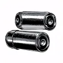 2 shotgun shells tattoo design idea