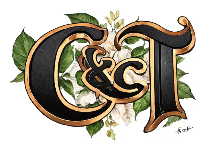 "CJ & CT" Cj Initials tattoo design idea