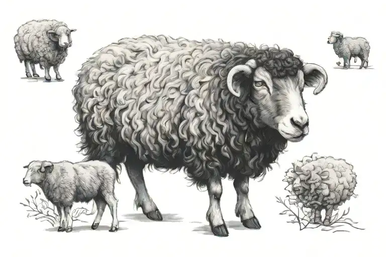 black sheep tattoo design idea