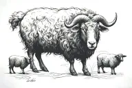 black sheep tattoo design idea