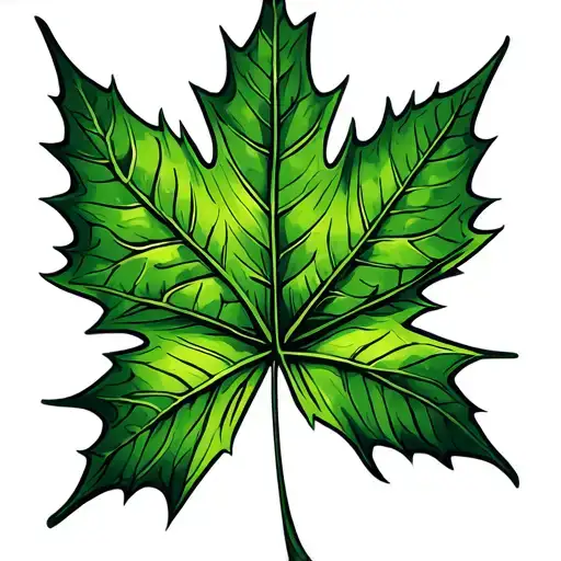 maple leaf tattoo design idea