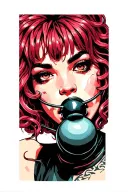 Medusa wearing a ball gag tattoo design idea