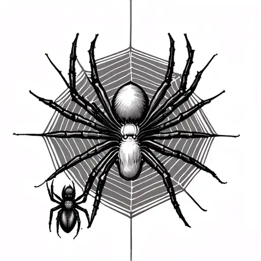 cobwebs and a spider on the collarbone tattoo design idea