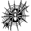 cobwebs and a spider on the collarbone tattoo design idea