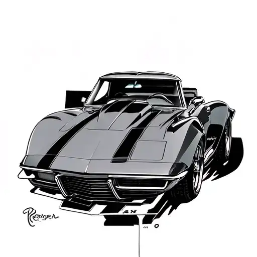 Corvette tattoo design idea