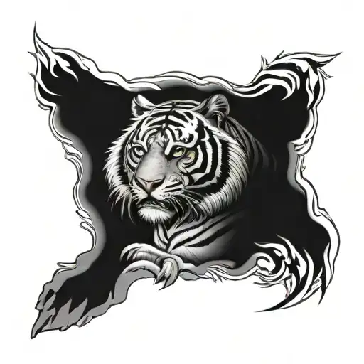 japanese tiger with blue eyes with mum on chinese and the aachener dom tattoo design idea