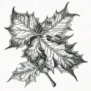 Hip Maple leaf tattoo design idea