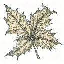 Hip Maple leaf tattoo design idea