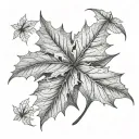 Hip Maple leaf tattoo design idea