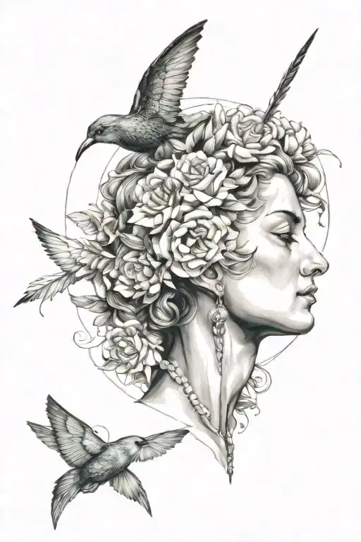 apollo, titus, penelope, joyce combine multiple works tattoo design idea