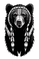 Native American Bear tattoo design idea