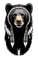 Native American Bear tattoo design idea